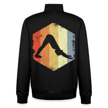 Yogini Drawing - Unisex Organic Zip Sweatshirt by Stanley/Stella - black - Back - AI Model Male 185 light (185cm)