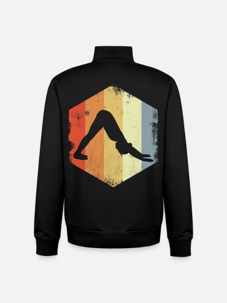 Dessin de Yogini - Sweat zippé unisexe en coton bio Stanley/Stella - noir