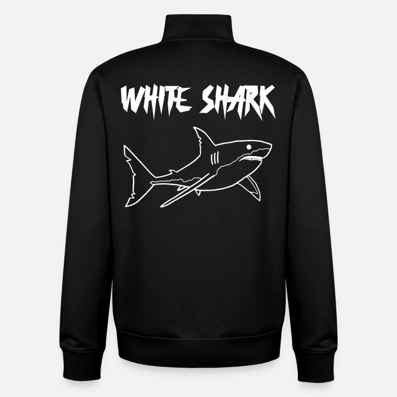 White Shark - Unisex Organic Zip Sweatshirt by Stanley/Stella - black