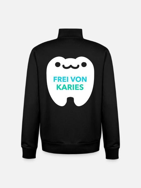 FREE OF TOOTH DECAY - Unisex Organic Zip Sweatshirt by Stanley/Stella - black