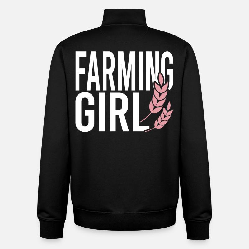 Farming Girl - Unisex Organic Zip Sweatshirt von Stanley/Stella - Schwarz