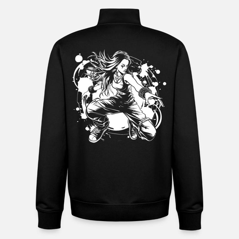 Breakdancer Mädchen - Unisex Organic Zip Sweatshirt von Stanley/Stella - Schwarz