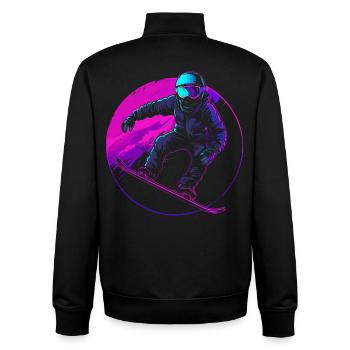 Snowboarder Illustration - Unisex Organic Zip Sweatshirt von Stanley/Stella - Schwarz - Hinten - AI Model Male 185 light (185cm)