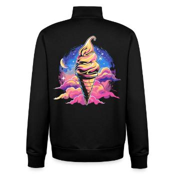 Eistüte Traumhaft - Unisex Organic Zip Sweatshirt by Stanley/Stella - black - Back - AI Model Male 185 light (185cm)