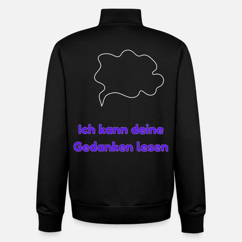 I can read your mind - Unisex Organic Zip Sweatshirt by Stanley/Stella - black