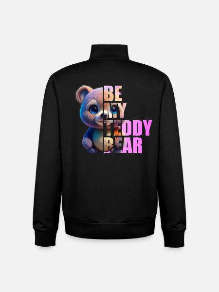 Be my Teddy Bear Design - Unisex Organic Zip Sweatshirt by Stanley/Stella - black