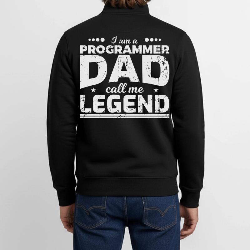 Papa codeur Sweat zippé unisexe en coton bio Stanley/Stella