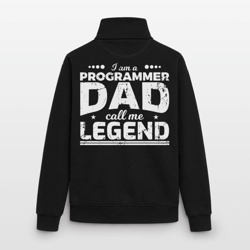 Papa codeur Sweat zippé unisexe en coton bio Stanley/Stella