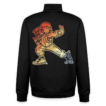Fille de breakdance - Sweat zippé unisexe en coton bio Stanley/Stella - noir - Dos - AI Model Male 185 light (185cm)