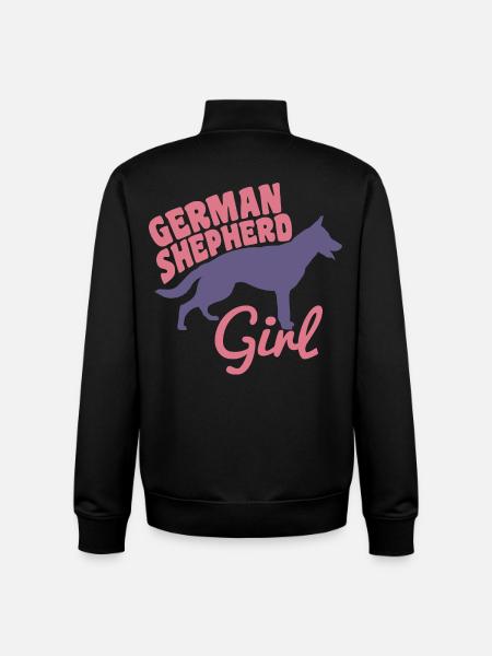 Schäferhund Mädchen - Unisex Organic Zip Sweatshirt von Stanley/Stella - Schwarz
