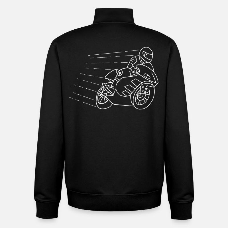Das Gespenst des Bikers - Unisex Organic Zip Sweatshirt von Stanley/Stella - Schwarz