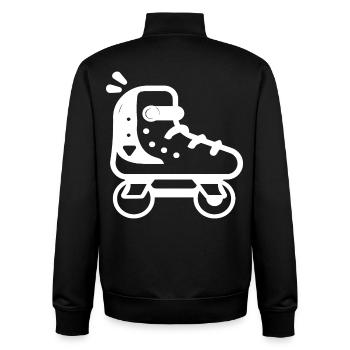 Rollschuhe Cartoon Stil - Unisex Organic Zip Sweatshirt von Stanley/Stella - Schwarz - Hinten - AI Model Male 185 light (185cm)