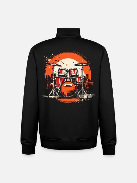 Trapset Graphics - Unisex Organic Zip Sweatshirt by Stanley/Stella - black