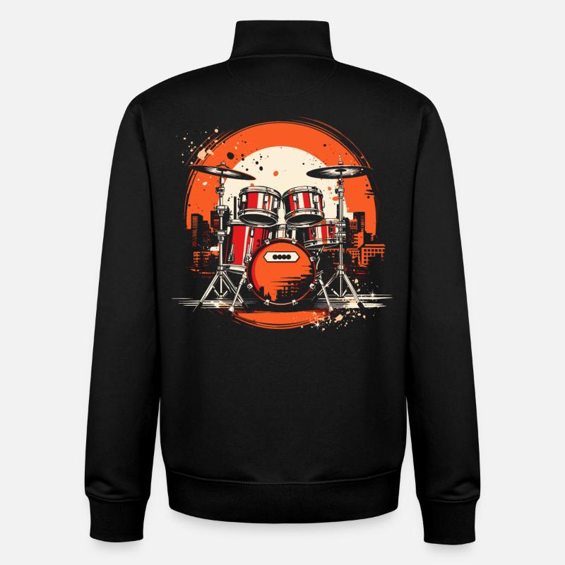 Trapset Grafik - Unisex Organic Zip Sweatshirt von Stanley/Stella - Schwarz