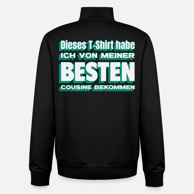 Cadeau de ma meilleure cousine - Sweat zippé unisexe en coton bio Stanley/Stella - noir