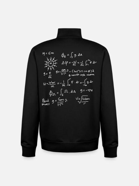 Physics Equations Unleashed - Unisex Organic Zip Sweatshirt by Stanley/Stella - black