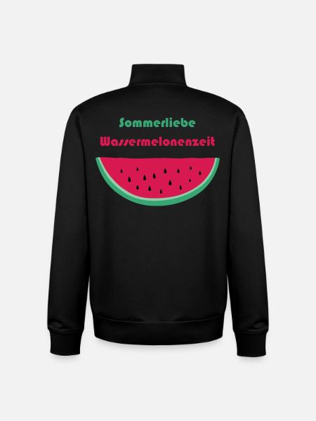 Summer Love Watermelon Time - Unisex Organic Zip Sweatshirt by Stanley/Stella - black