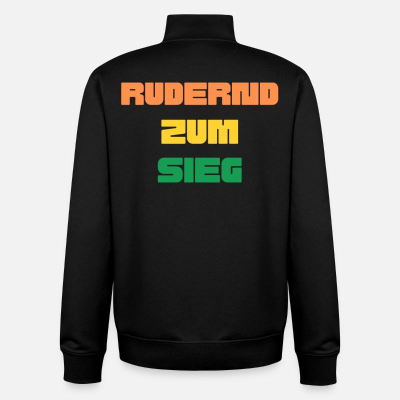 Ramer vers la victoire - Sweat zippé unisexe en coton bio Stanley/Stella - noir