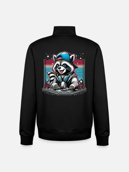 Wachbär DJ DJane Gift - Unisex Organic Zip Sweatshirt by Stanley/Stella - black