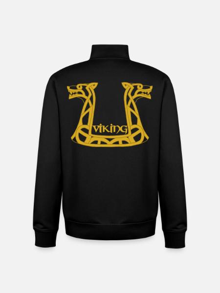 Viking Golden Dragon - Unisex Organic Zip Sweatshirt by Stanley/Stella - black