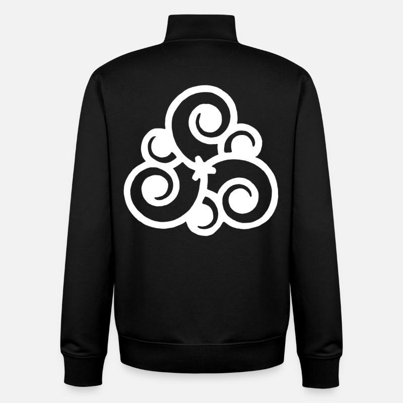 White flower and nature - Unisex Organic Zip Sweatshirt by Stanley/Stella - black