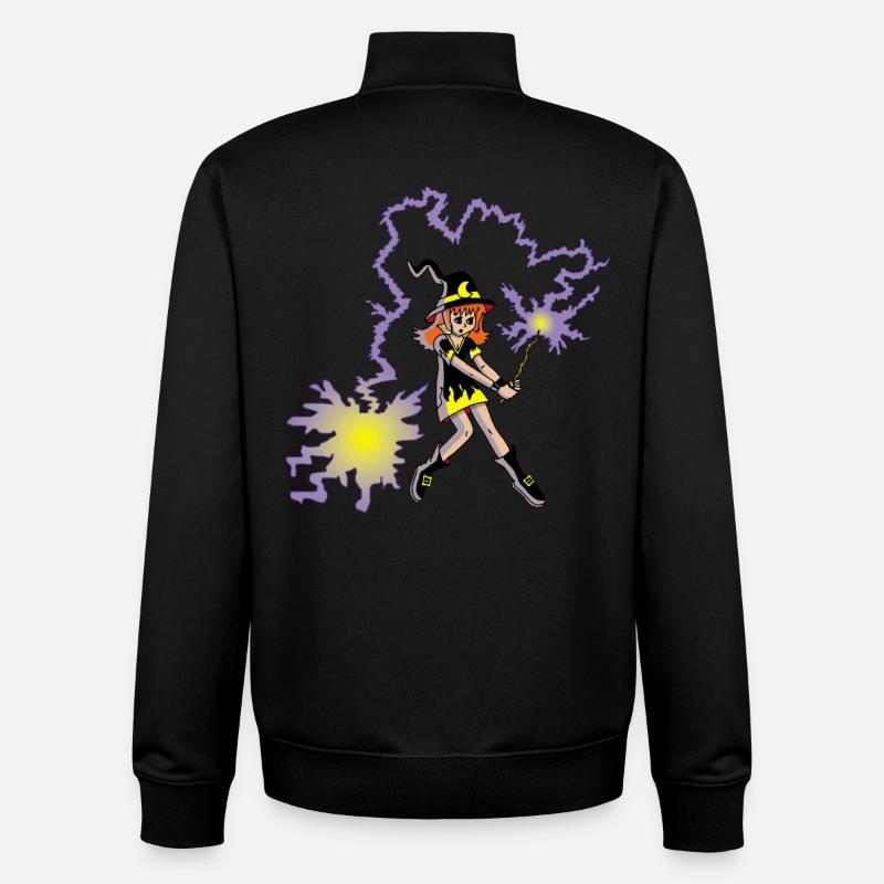 Apprentie sorcière - Sweat zippé unisexe en coton bio Stanley/Stella - noir