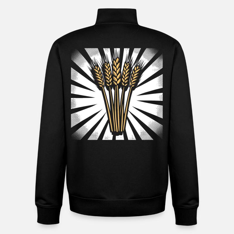 5 Weizenähren Highlight Gold - Unisex Organic Zip Sweatshirt von Stanley/Stella - Schwarz