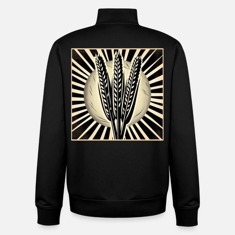 3 Getreide Ähren Weizen - Unisex Organic Zip Sweatshirt von Stanley/Stella - Schwarz