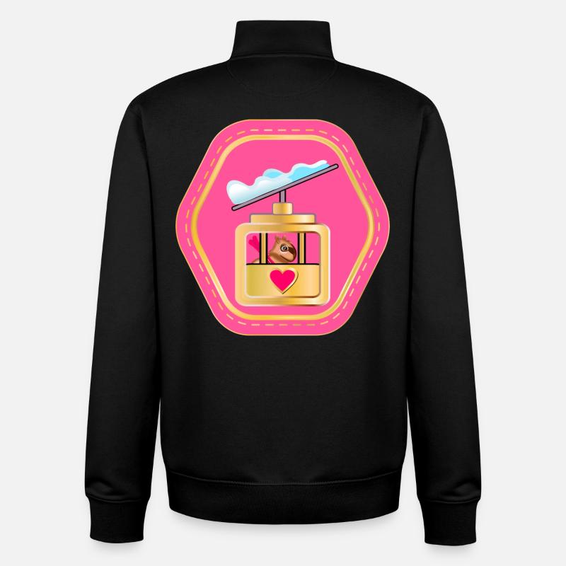 CAPYBARA SKIFAHREN GONDELBAHN - Unisex Organic Zip Sweatshirt von Stanley/Stella - Schwarz