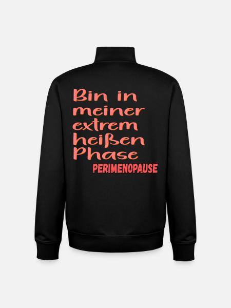 PERIMENOPAUSE HITZE - Unisex Organic Zip Sweatshirt von Stanley/Stella - Schwarz