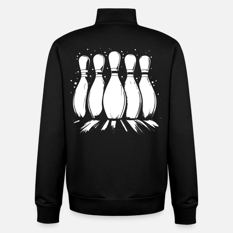 Bowling Pins - Unisex Organic Zip Sweatshirt von Stanley/Stella - Schwarz