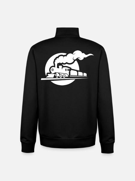 Railway Sketch - Unisex Organic Zip Sweatshirt by Stanley/Stella - black