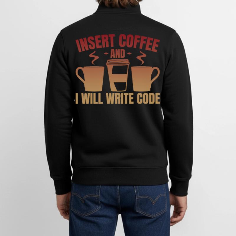 Jetez du café et écrivez du code Sweat zippé unisexe en coton bio Stanley/Stella