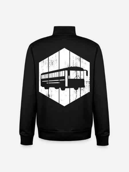 Dessin d’autobus - Sweat zippé unisexe en coton bio Stanley/Stella - noir