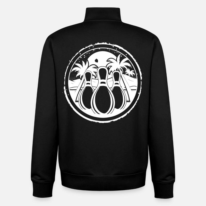 Bowling Logo - Unisex Organic Zip Sweatshirt von Stanley/Stella - Schwarz