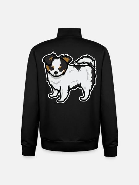 Dog Drawing - Unisex Organic Zip Sweatshirt by Stanley/Stella - black