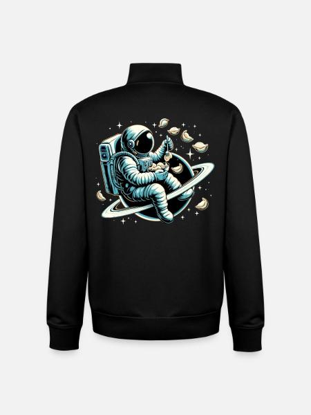 Vareniki Astronaut Yummy Gift - Unisex Organic Zip Sweatshirt by Stanley/Stella - black