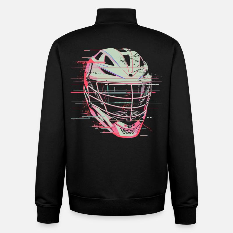Graphique du casque de crosse - Sweat zippé unisexe en coton bio Stanley/Stella - noir