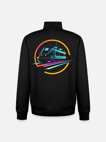 Train Comic - Unisex Organic Zip Sweatshirt by Stanley/Stella - black