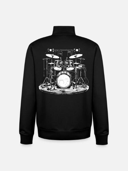 Percussion - Sweat zippé unisexe en coton bio Stanley/Stella - noir