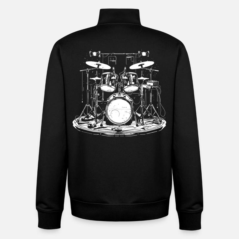 Percussion - Sweat zippé unisexe en coton bio Stanley/Stella - noir