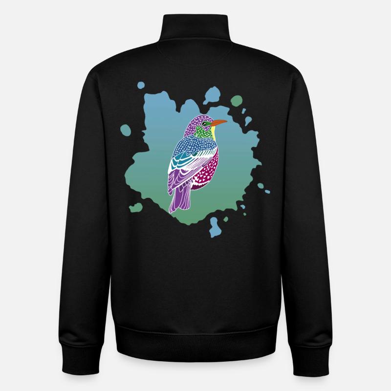Traum von einem Vogel - Unisex Organic Zip Sweatshirt von Stanley/Stella - Schwarz