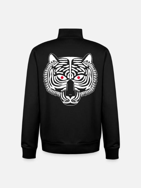 White Tiger - Unisex Organic Zip Sweatshirt by Stanley/Stella - black