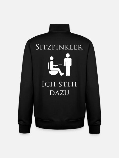 Sitzpinkler - ich steh dazu - Unisex Organic Zip Sweatshirt von Stanley/Stella - Schwarz