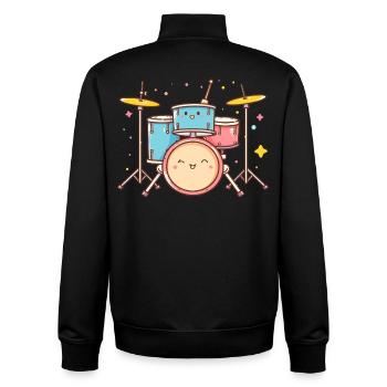 Trapset Cartoon Look - Unisex Organic Zip Sweatshirt by Stanley/Stella - black - Back - AI Model Male 185 light (185cm)