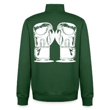 Boxing - Unisex Organic Zip Sweatshirt by Stanley/Stella - bottle green - Back - AI Model Male 185 dark (185cm)