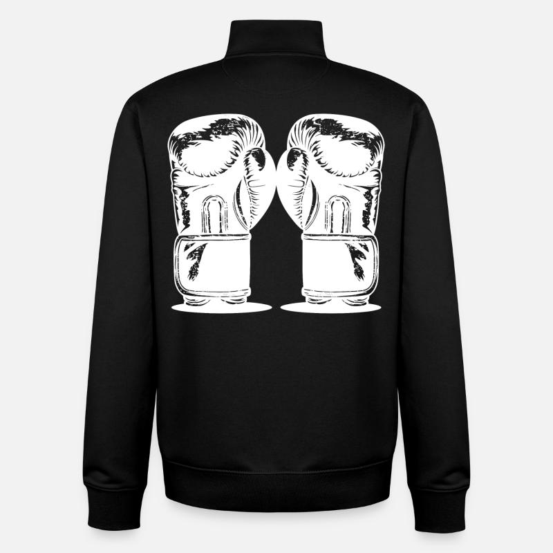 Boxe - Sweat zippé unisexe en coton bio Stanley/Stella - noir