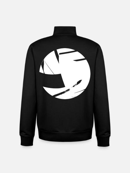 Volleyball Comic Look - Unisex Organic Zip Sweatshirt by Stanley/Stella - black