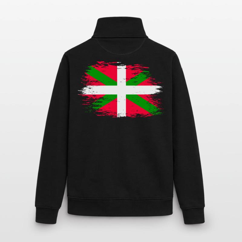 Drapeau basque utilisé Sweat zippé unisexe en coton bio Stanley/Stella