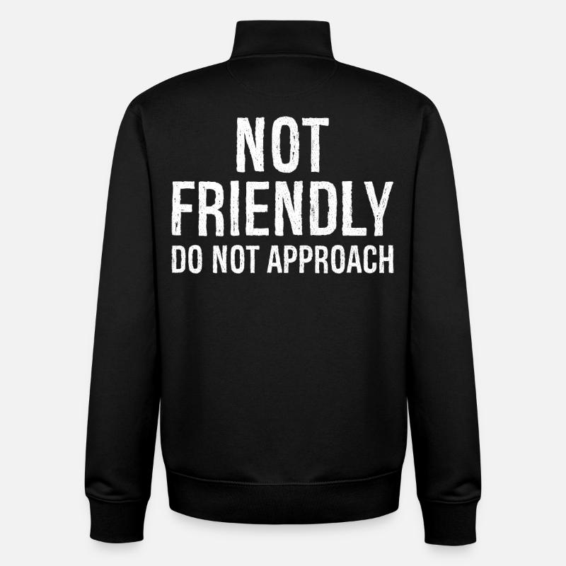 nicht freundlich nicht annähern - Unisex Organic Zip Sweatshirt von Stanley/Stella - Schwarz